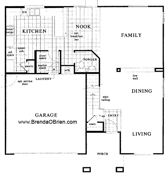 KB Model 2245 Down Floor Plan