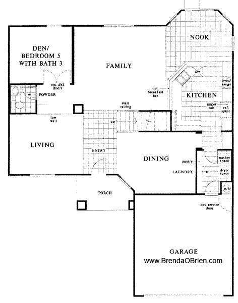 KB Model 2886 Downstairs Floor Plan