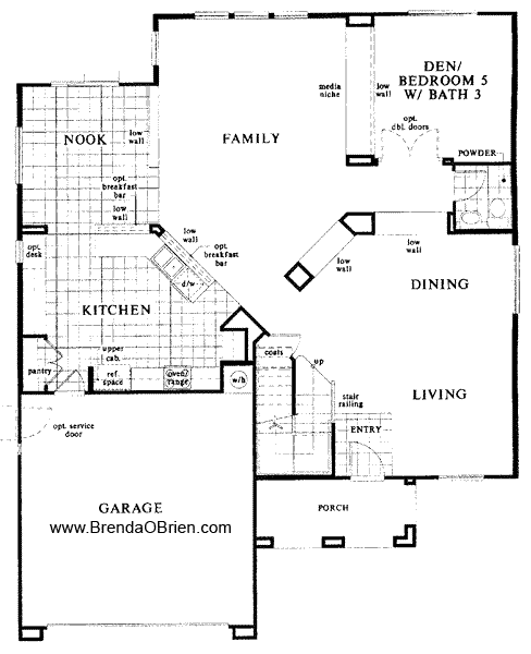 KB Model 3233 Downstairs Floor Plan