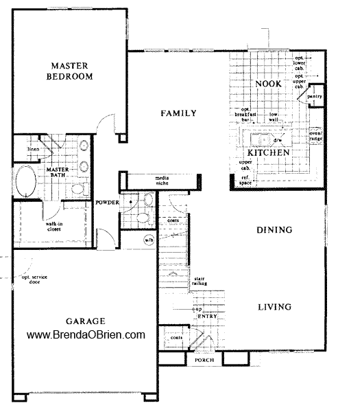 KB Model 3589 Downstairs Floor Plan