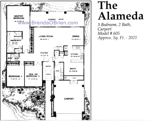 Alameda Model Floor Plan - 2 Bedrooms