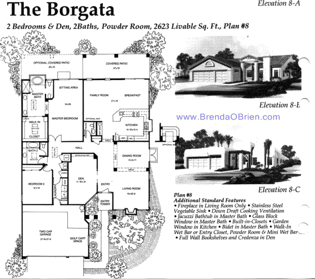 Borgata Model Floor Plan - 2 Bedrooms