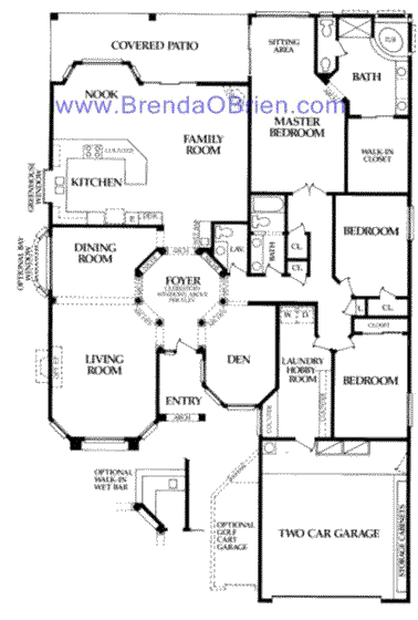 Cambria Model Floor Plan - 3 Bedrooms