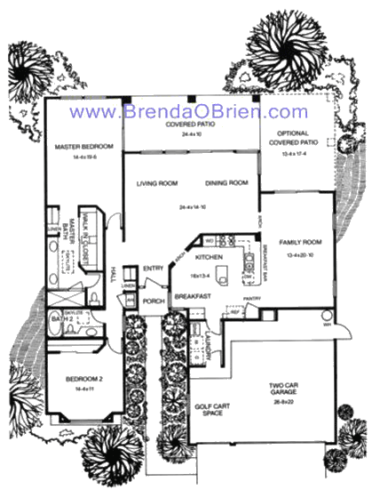 Coronado Model Floor Plan - 2 Bedrooms
