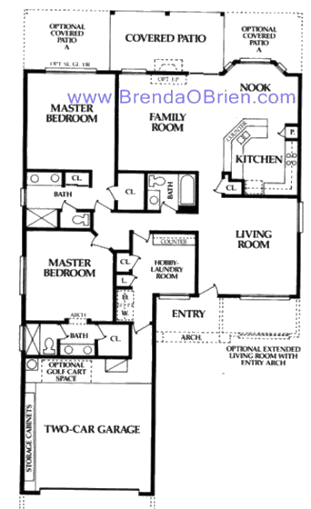 Diego Floor Plan - 2 Master Bedrooms