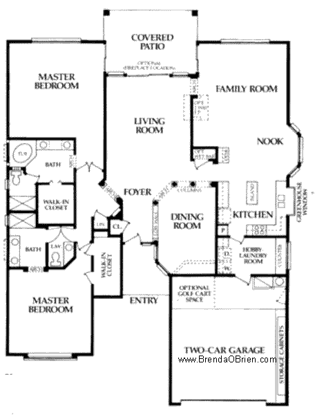 Estancia Model Floor Plan - 2 Bedrooms