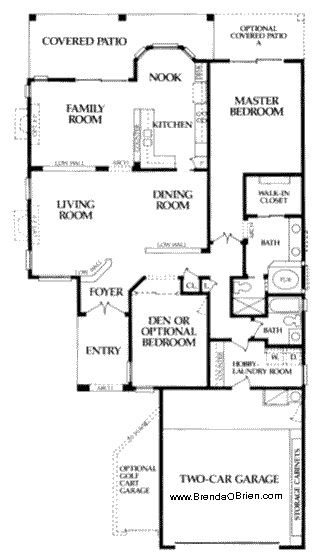 Fiesta Model Floor Plan - 1 Bedroom + Den