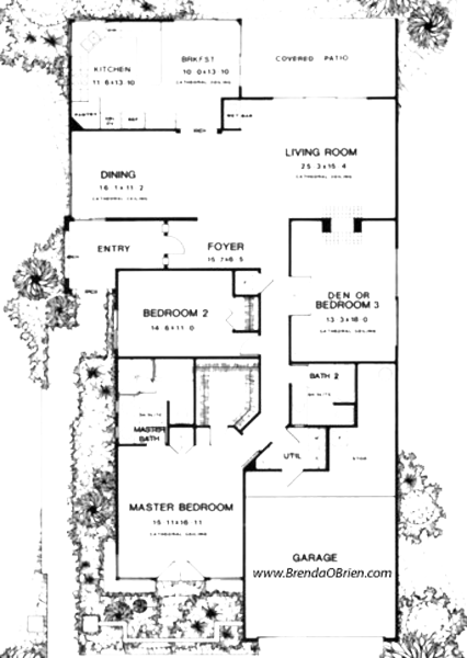 Kachina Model Floor Plan - 2 Bedrooms