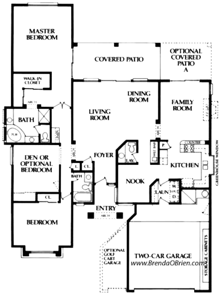 Madera Model Floor Plan - 2 Bedrooms