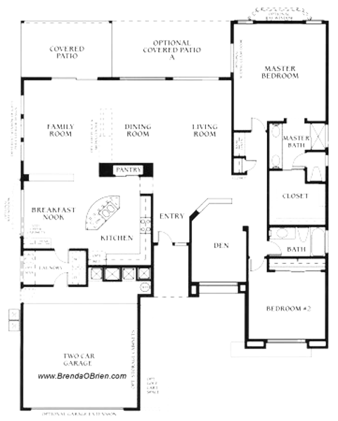 Montana Model Floor Plan - 2 Bedrooms