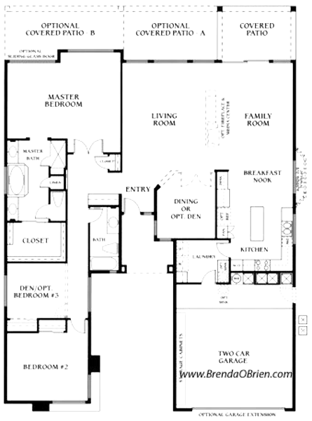Ponderosa Model Floor Plan - 2 Bedrooms