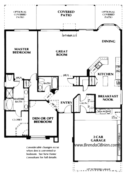 Sedona Model Floor Plan - 2 Bedrooms