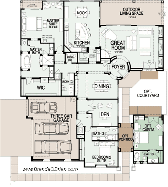 Sonoran Model Floor Plan - 2 Bedrooms