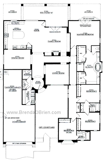 Da Vinci Model Floor Plan - 4 Bedrooms