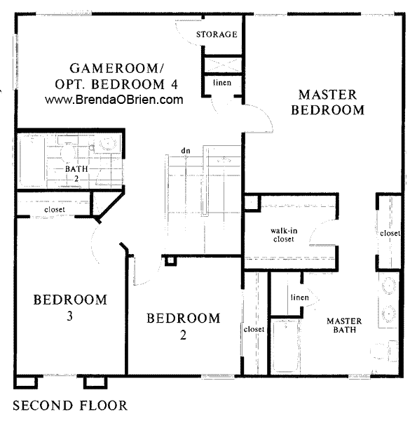 2011 Model Floor Plan Upstairs