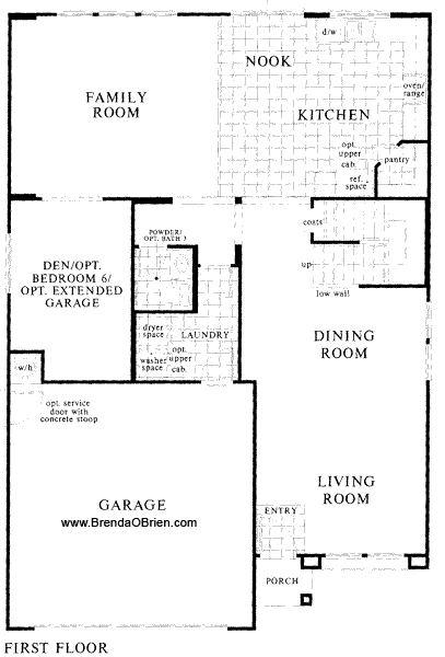 2784 Model Floor Plan Main Floor