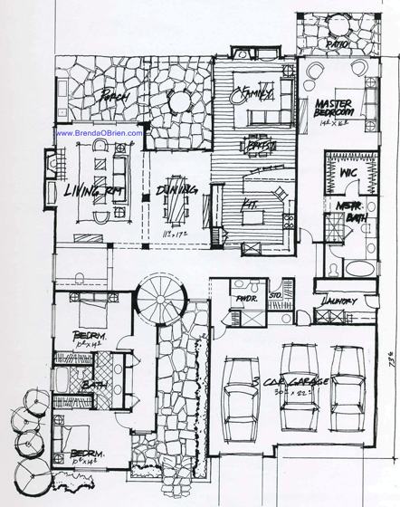 Stonegate Floor Plan Maddalena Model 3 Bedroom