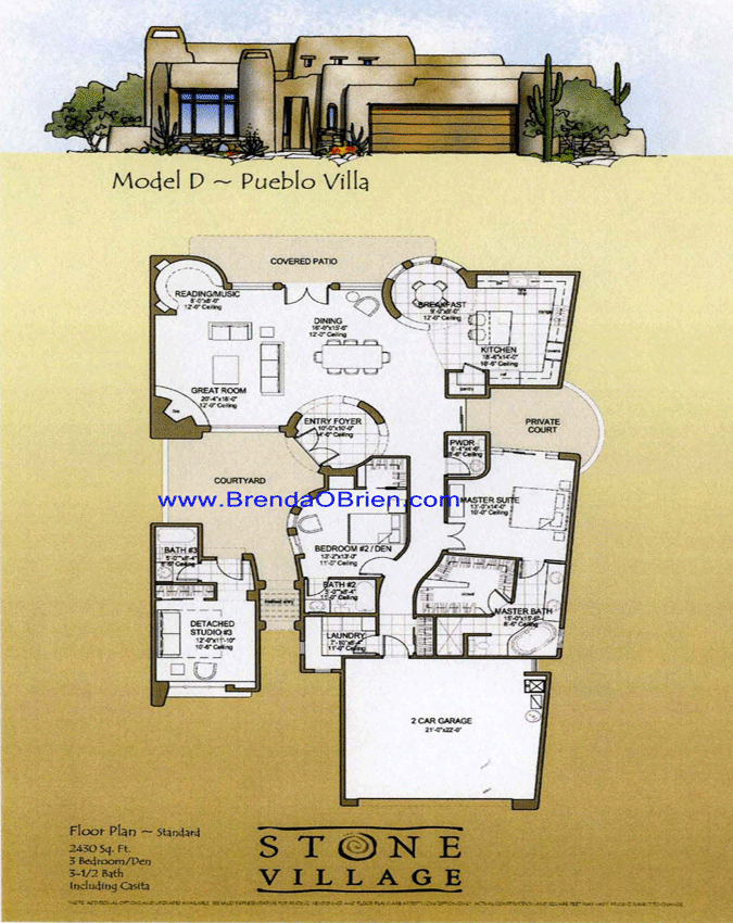 Stone Village Pueblo B Floor Plan