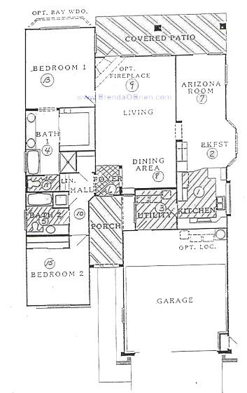 Copperwood Model Floor Plan - 2 Bedrooms