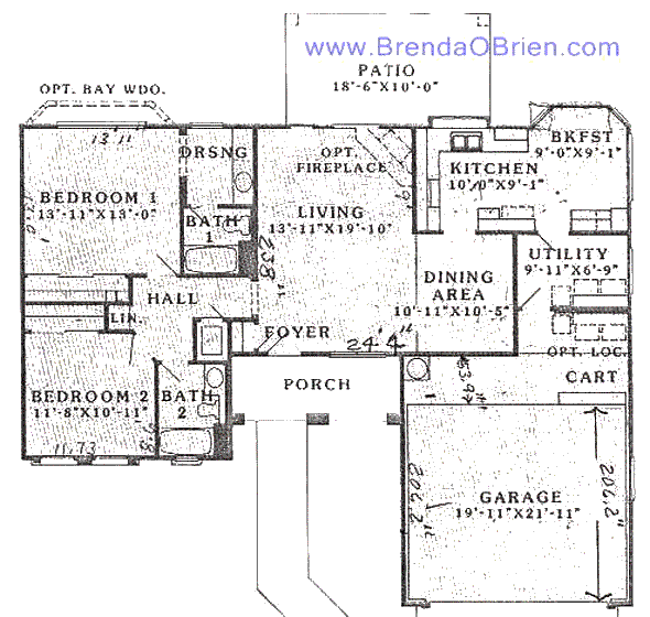 Cumberland Model Floor Plan - 2 Bedrooms