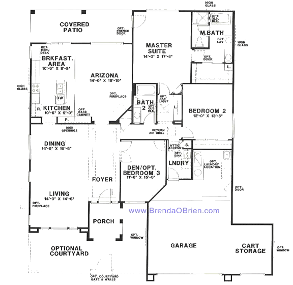 Essex Model Floor Plan - 3 Bedrooms