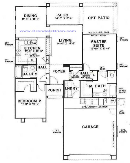 Kensington Floor Plan - 2 Bedrooms
