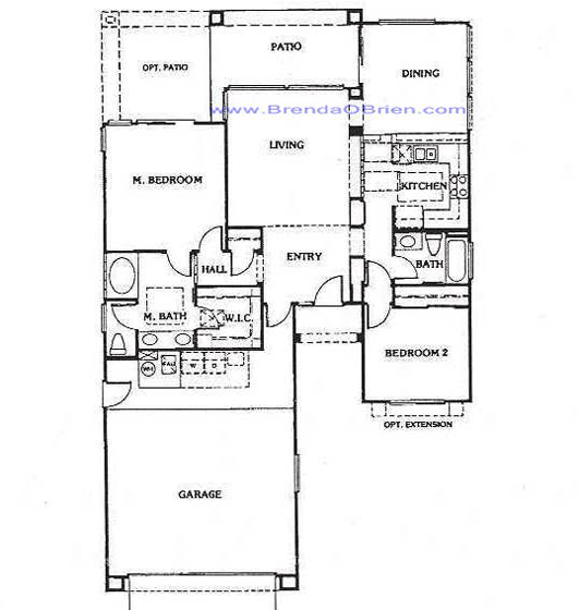 Mariposa Floor Plan - 2 Bedrooms