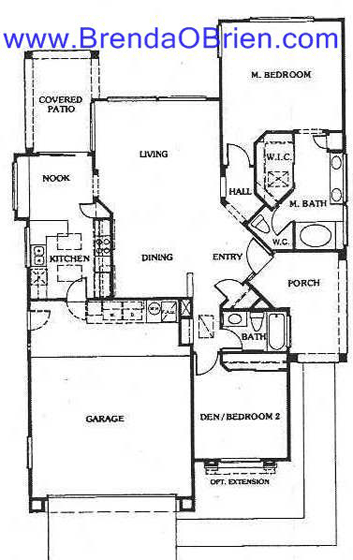 Montara Floor Plan - 2 Bedrooms