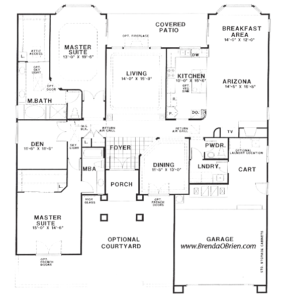 Regent Model Floor Plan - 2 Bedrooms