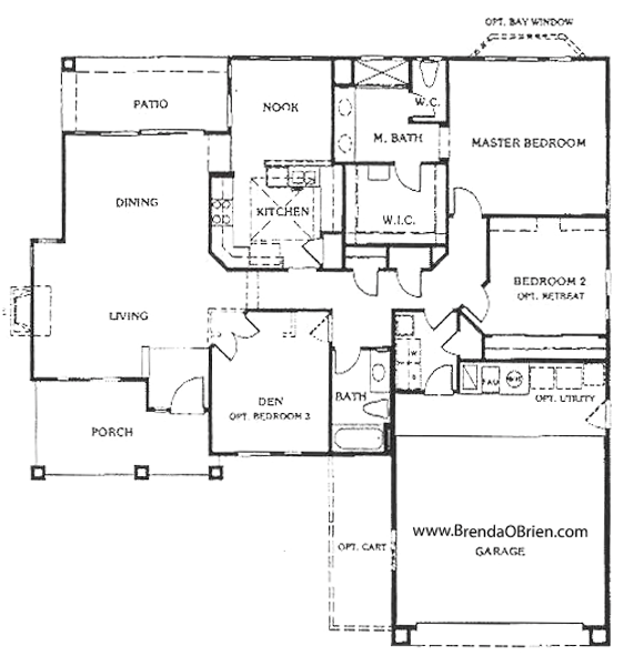 Rio Vista Model Floor Plan - 2 Bedrooms
