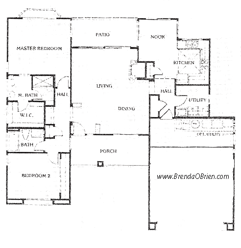 Sabino Model Floor Plan - 2 Bedrooms