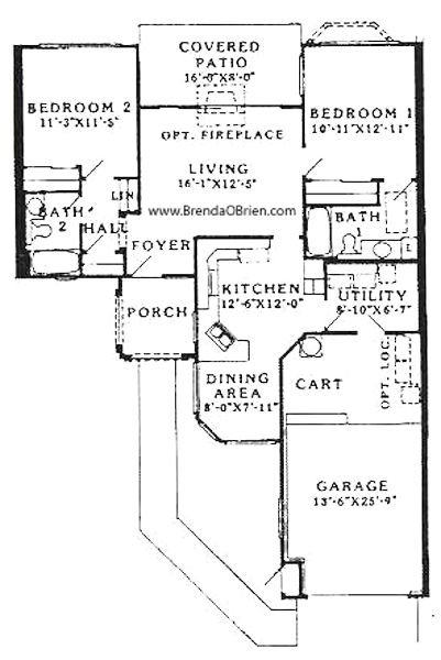 Sandstone Model Floor Plan - 2 Bedrooms