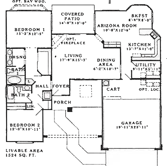 Silvercreek Model Floor Plan - 2 Bedrooms