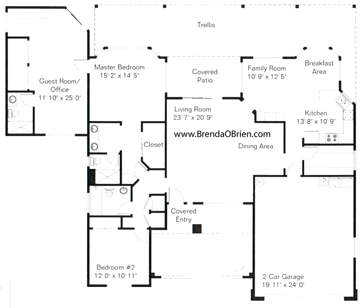 Silvercreek Model Lg Floor Plan - 2 Bedrooms