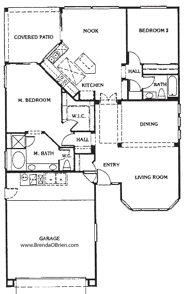 Sonoran Model Floor Plan - 2 Bedrooms