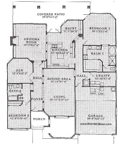 Topaz Model Floor Plan - 2 Bedrooms