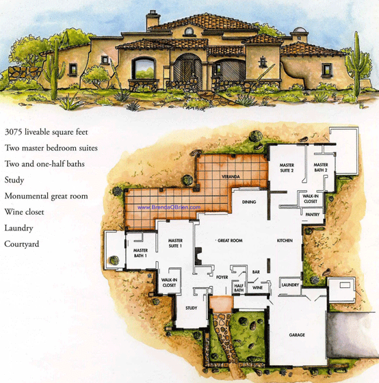Tuscan Estates Floor Plan - Cortona Model Floor Plan