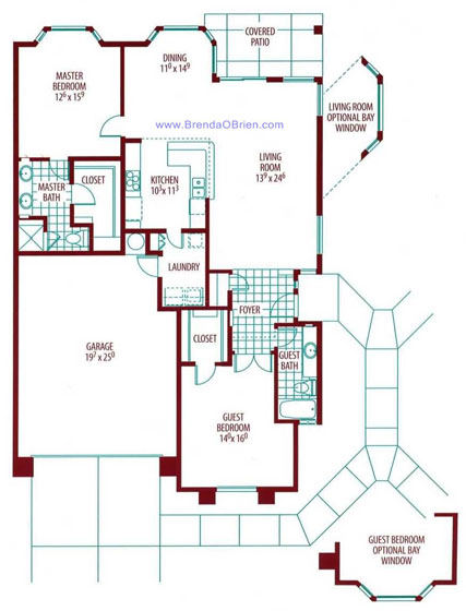 Buena Vista Floor Plan - 2 Bedrooms