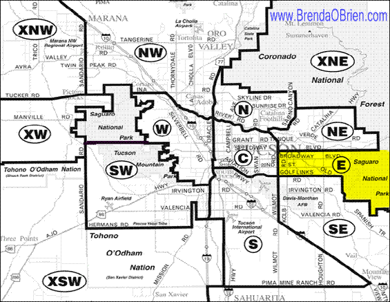 East Tucson Map