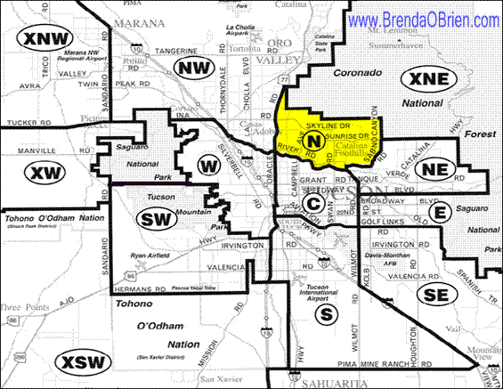 North Tucson Map