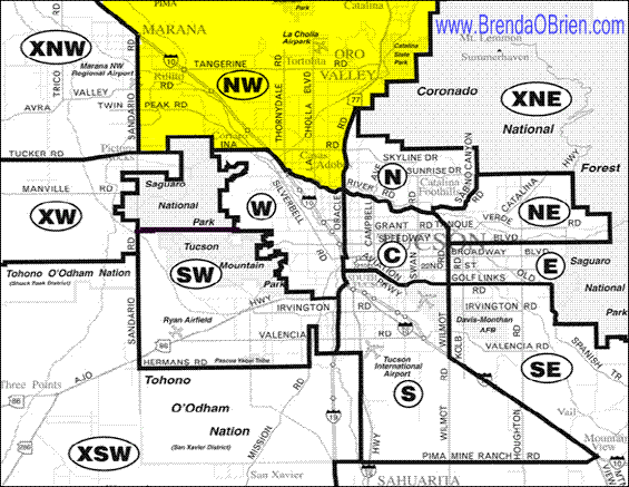 Northwest Tucson Map