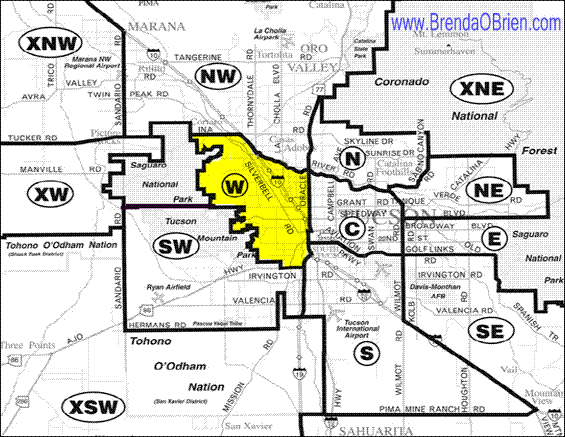 West Tucson Map
