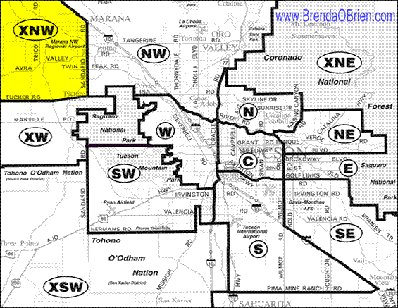Tucson Extreme Northwest Map