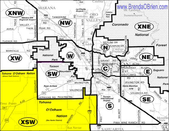 Extreme Southwest Tucson Map