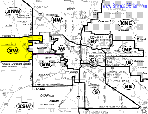 Extreme West Tucson Map