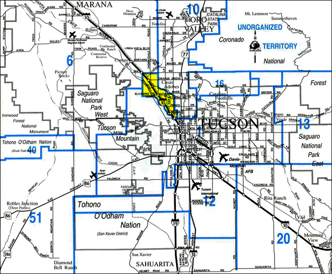 Flowing Wells School District Map