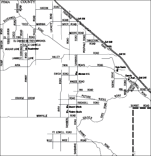 Marana School Map - West of Freeway