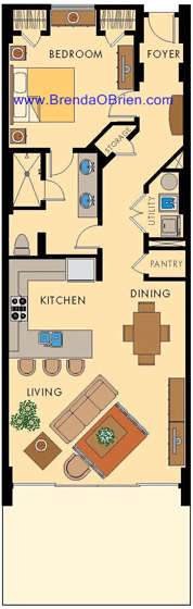 Rocky Point Floor Plan, Model 1K Floor Plan