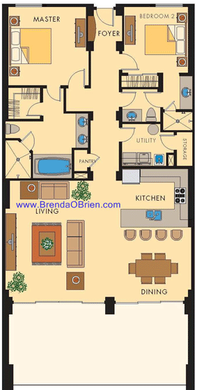 Rocky Point Floor Plan Model 2L Floor Plan