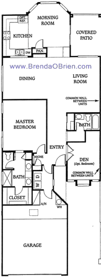 Capri Model Floor Plan - 1 Bedroom